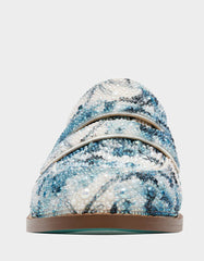 ARON BLUE FLORAL Loafers