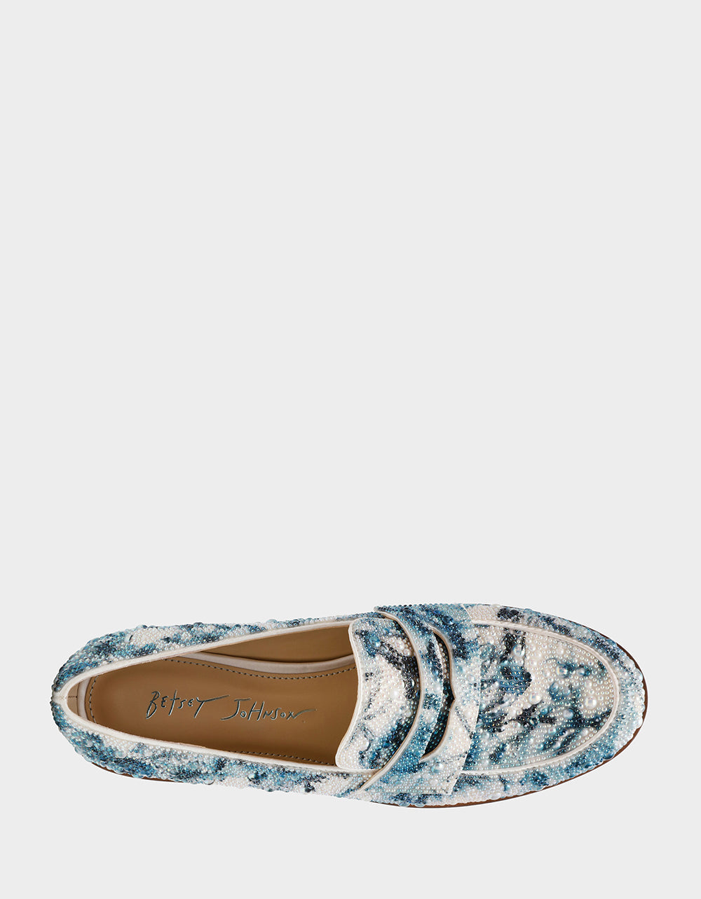 ARON BLUE FLORAL Loafers