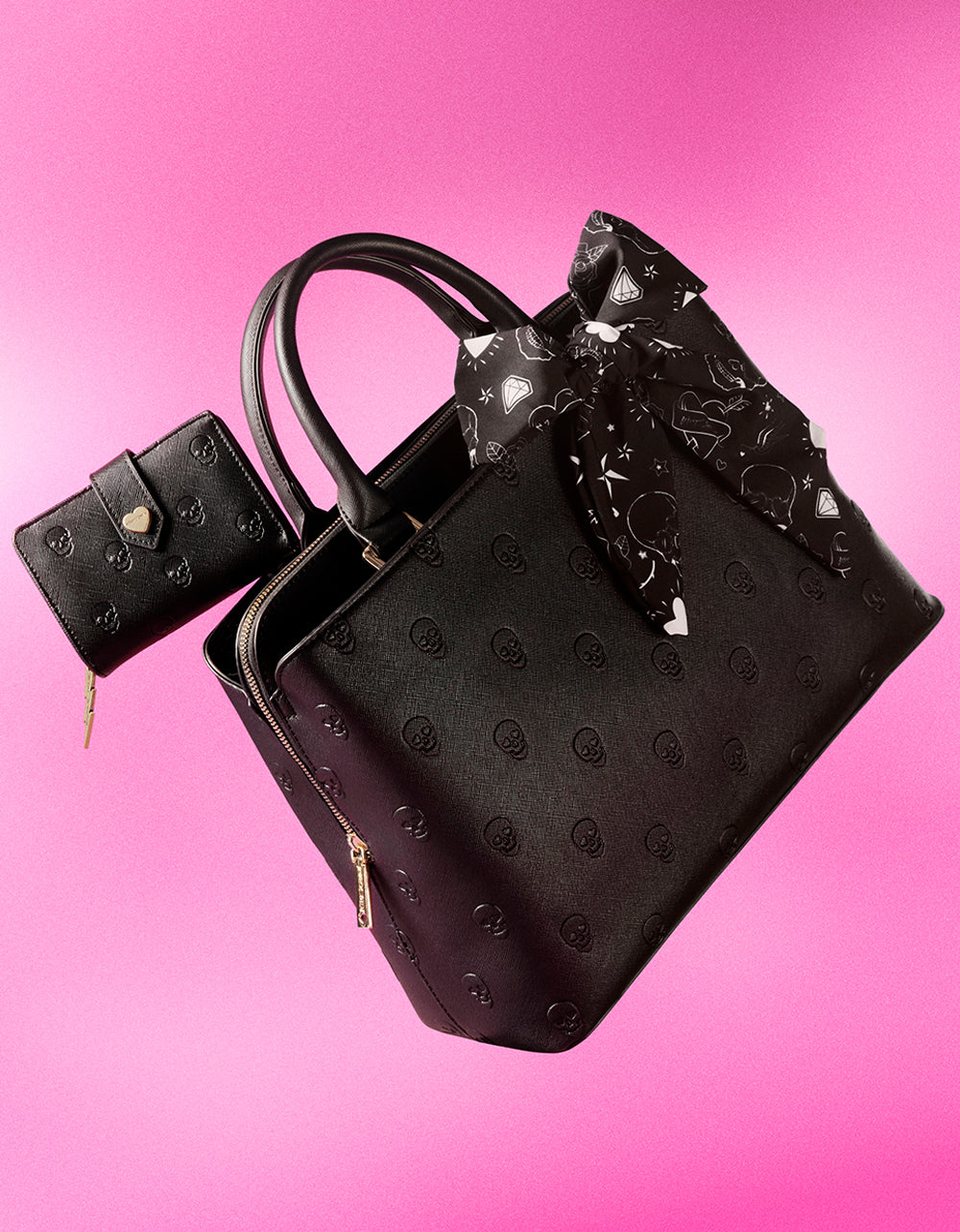 SKULLICIOUS SATCHEL Black Bag