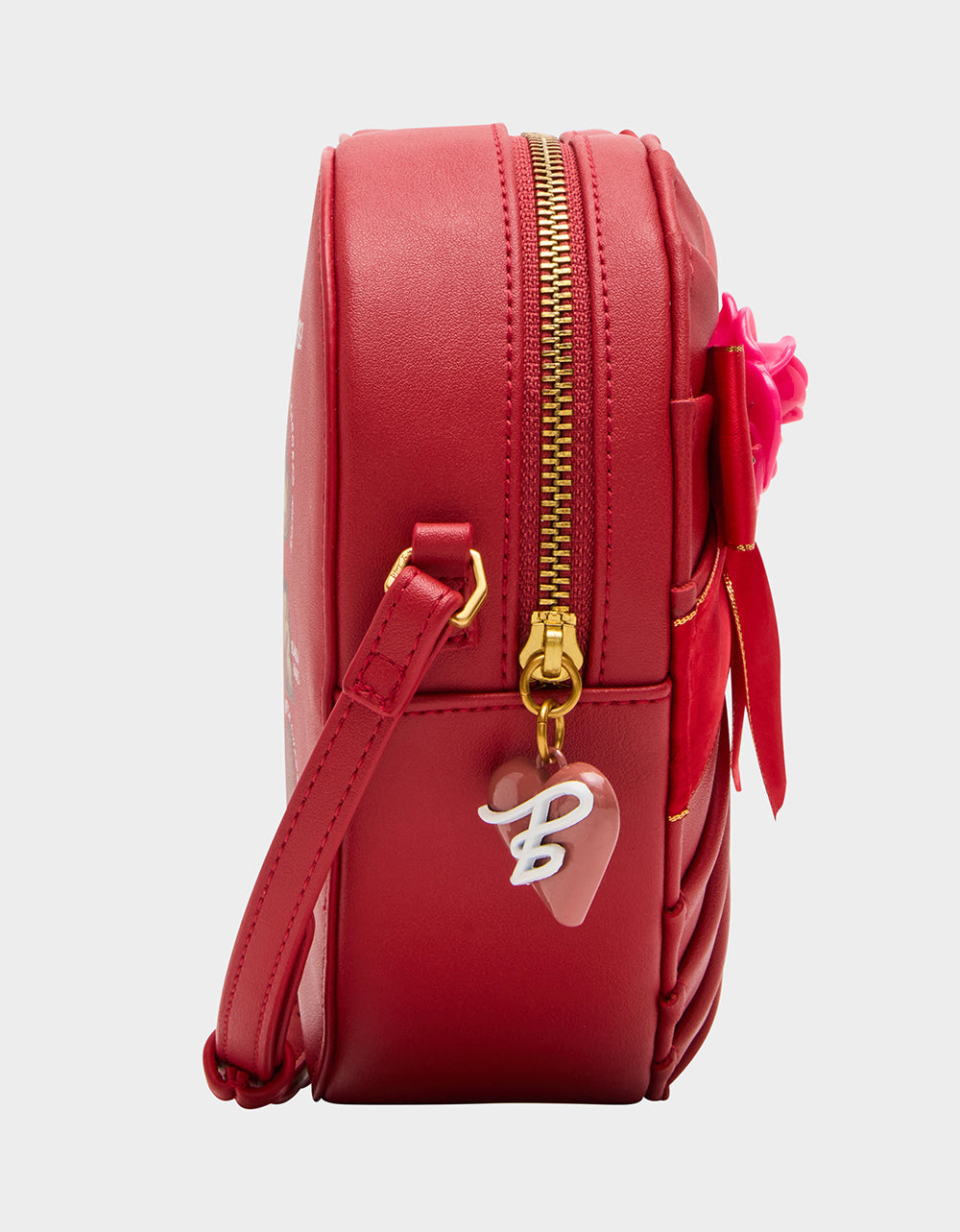 KITSCH RETRO ROMEO RED Women's Valentine's Day Heart Crossbody Handbag