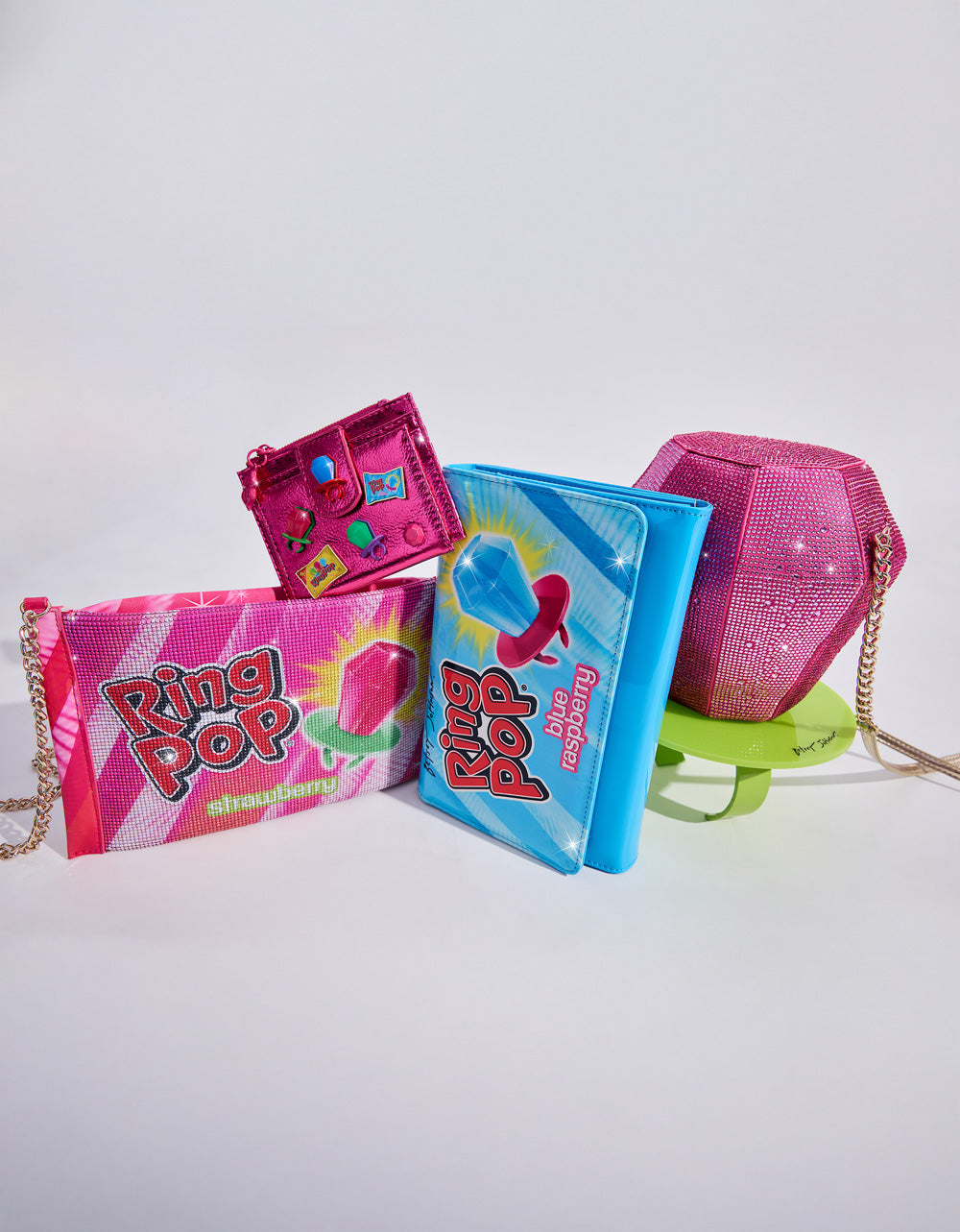 RING POP® PARTY POUCH PINK Women's Clutch Chain Strap Crossbody Handbag