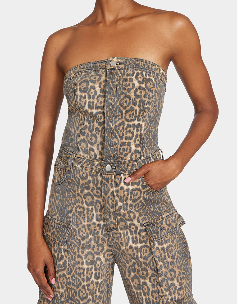 CARGO JUMPSUIT LEOPARD