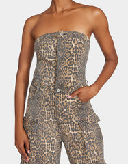 CARGO JUMPSUIT LEOPARD