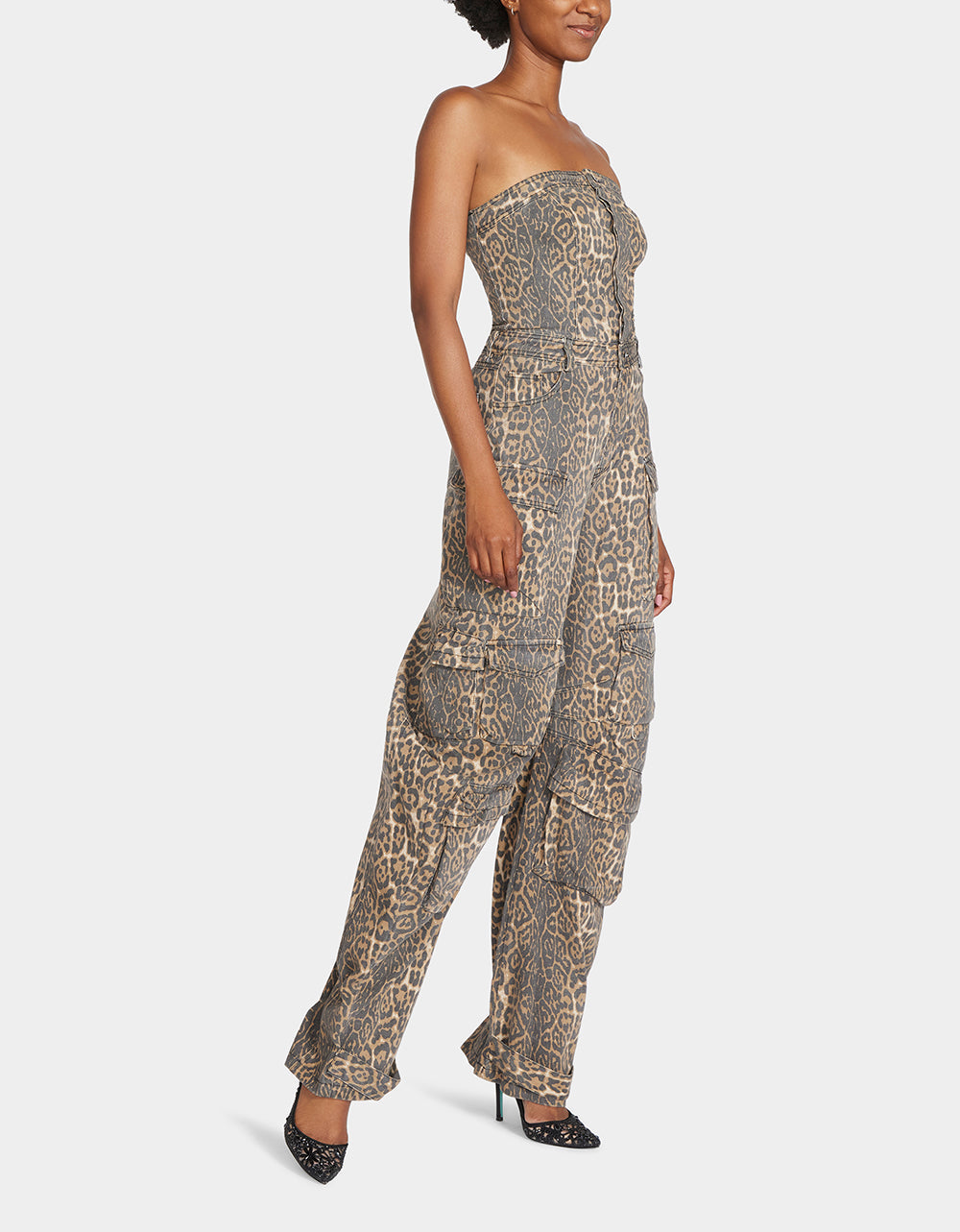 CARGO JUMPSUIT LEOPARD