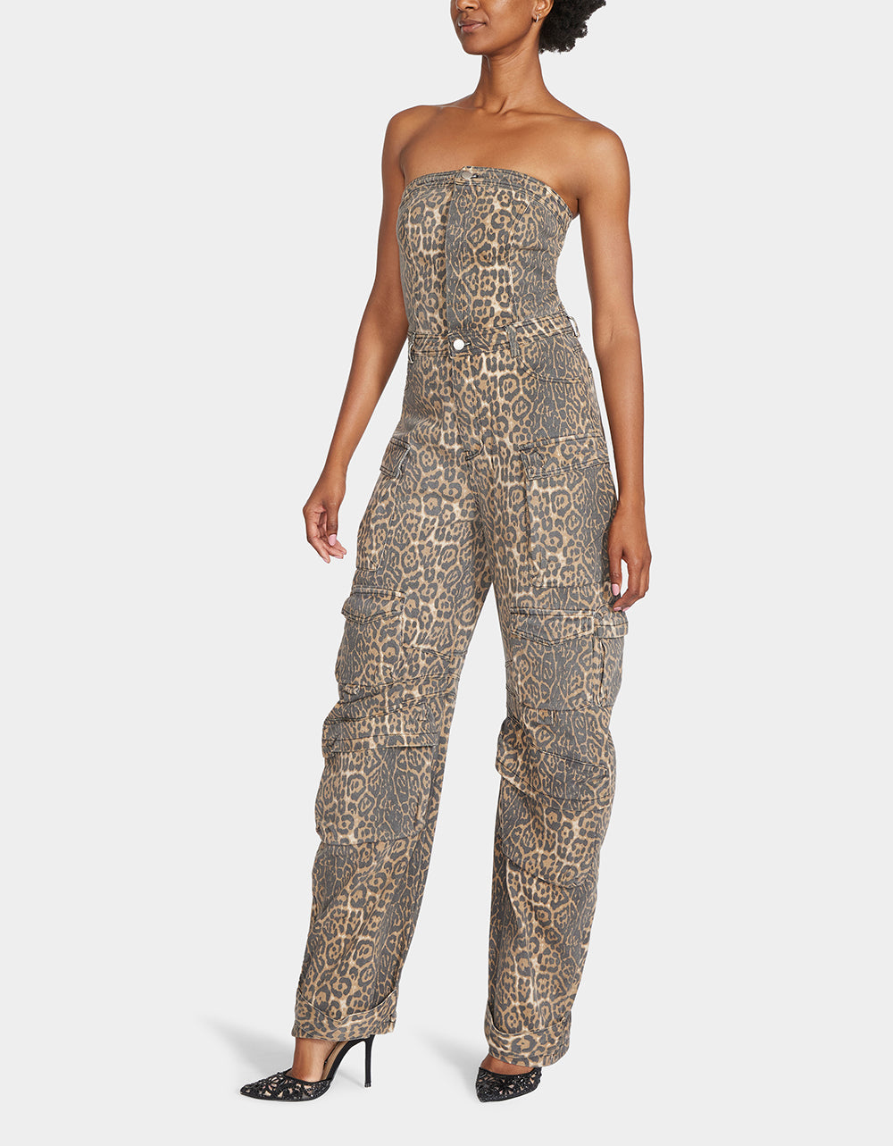 CARGO JUMPSUIT LEOPARD