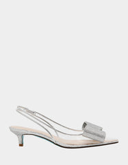 ALLI SILVER Slingback Kitten Heel