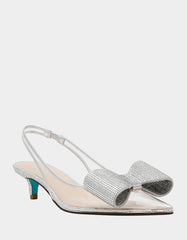 ALLI SILVER Slingback Kitten Heel