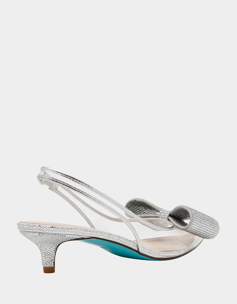 ALLI SILVER Slingback Kitten Heel
