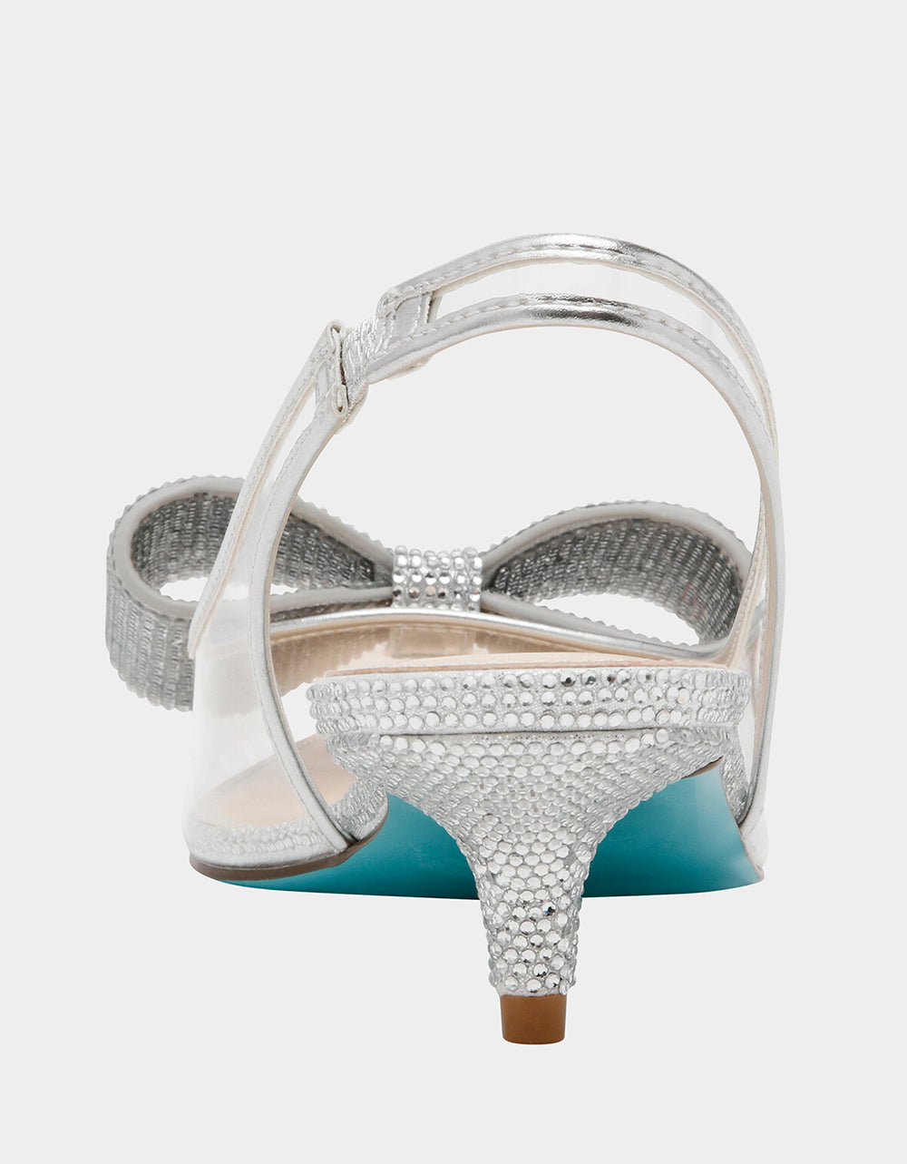 ALLI SILVER Slingback Kitten Heel
