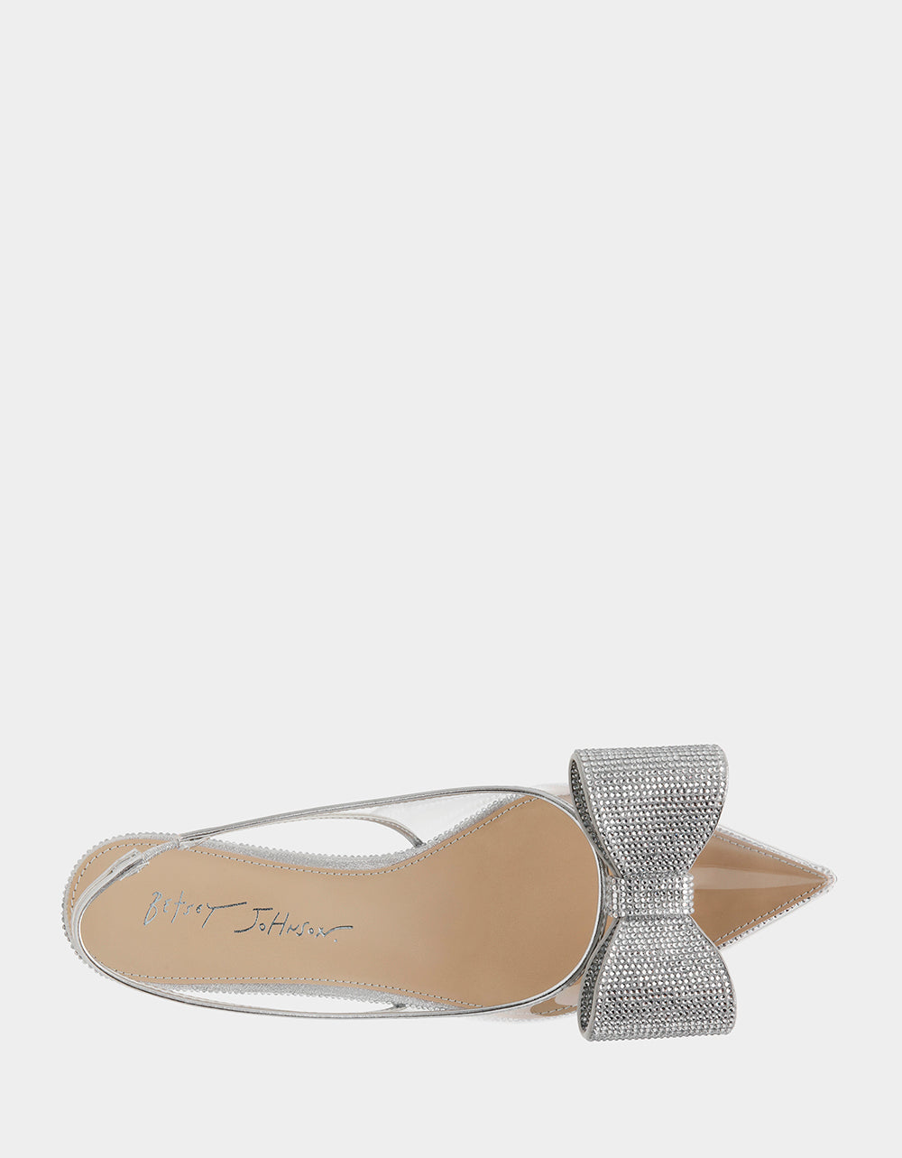 ALLI SILVER Slingback Kitten Heel