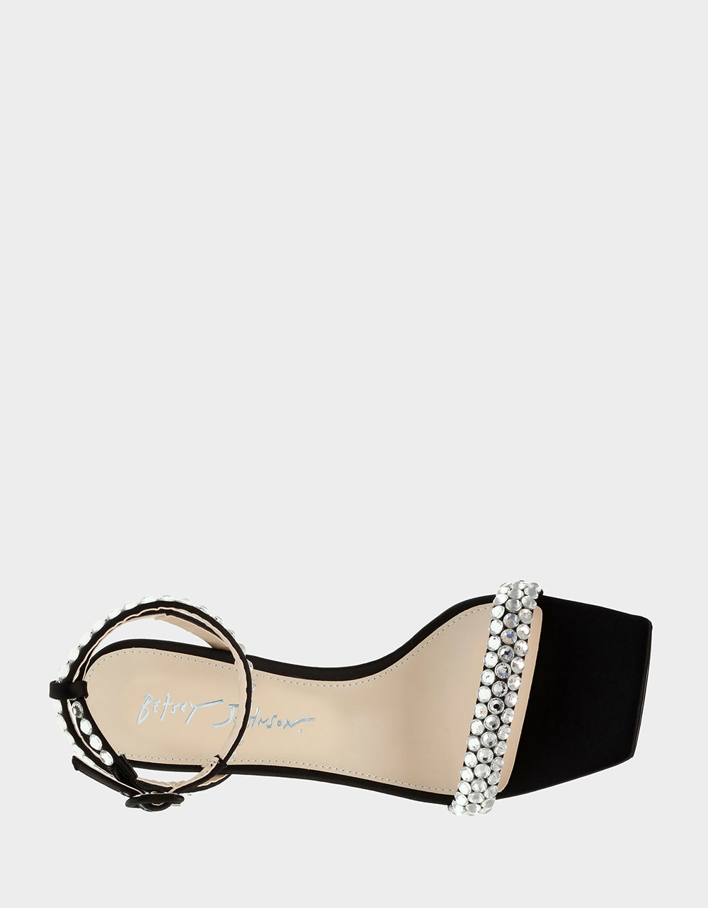 STONE BLACK Bridal Heels