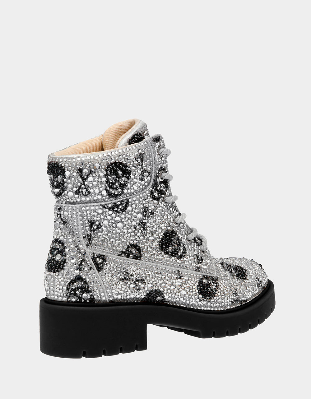 HUDSN Rhinestone Skull Print Booties