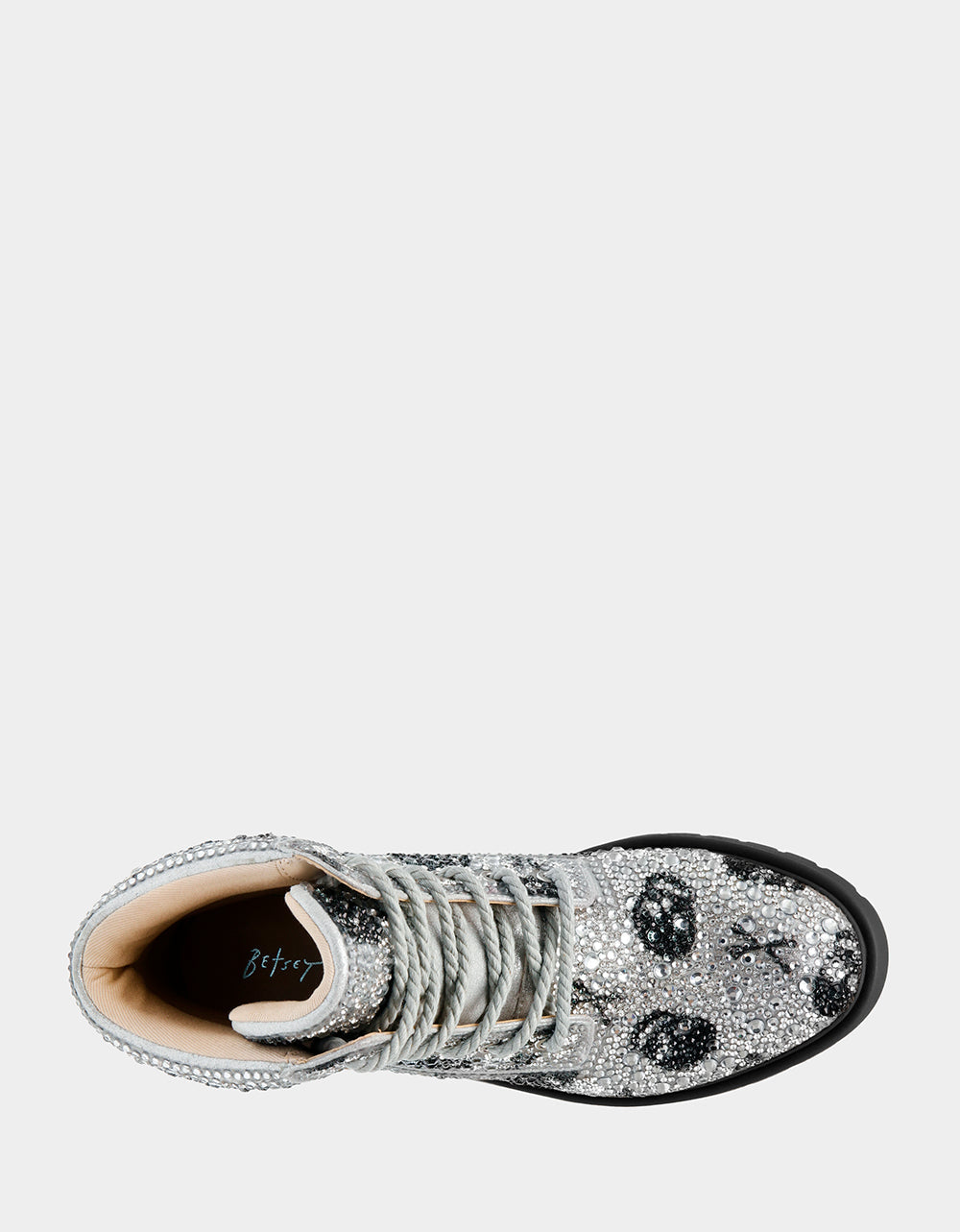 HUDSN Rhinestone Skull Print Booties