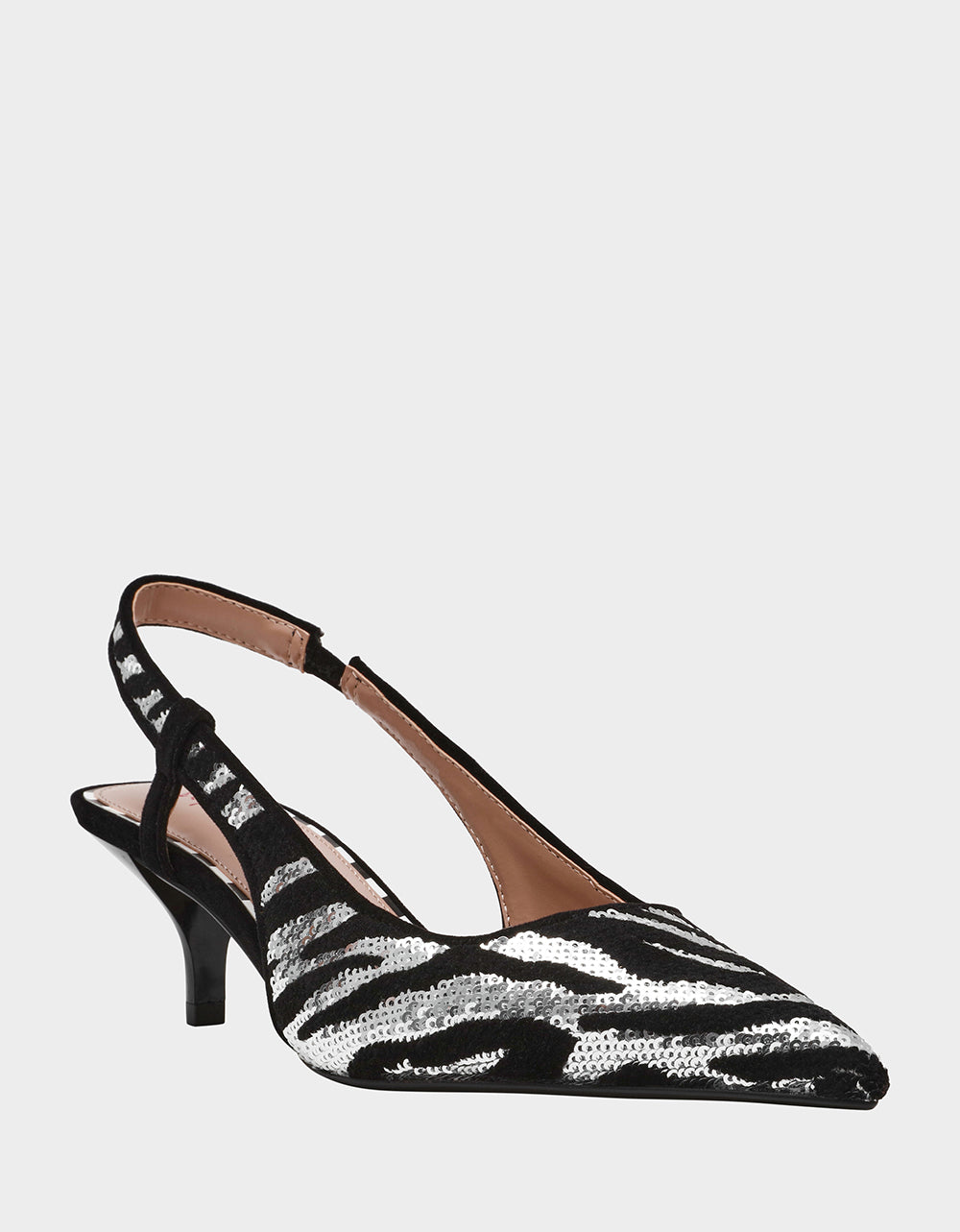 WILLAH BLACK Slingback Kitten Heel