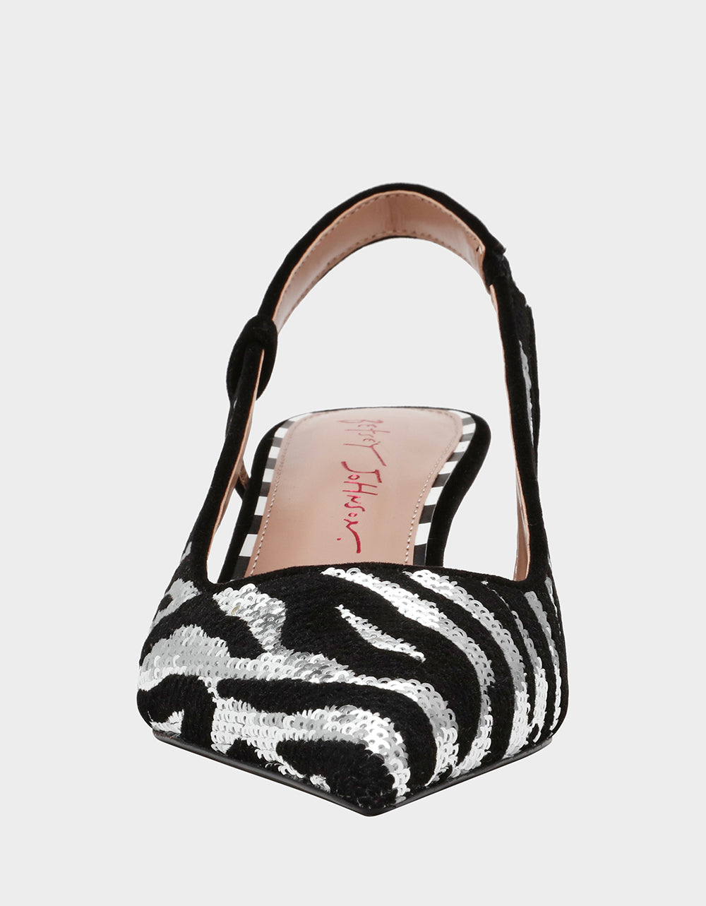 WILLAH BLACK Slingback Kitten Heel