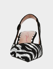 WILLAH BLACK Slingback Kitten Heel