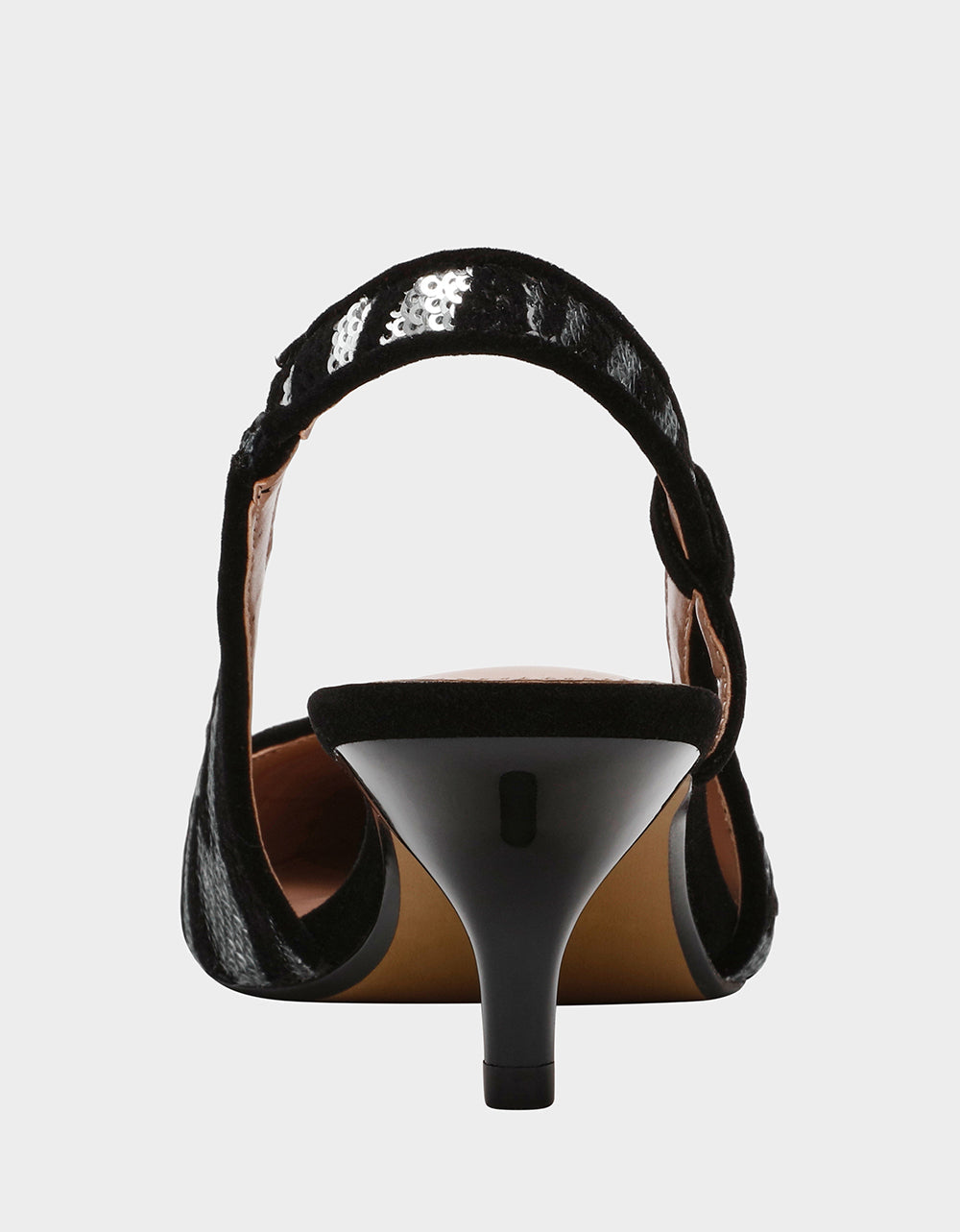 WILLAH BLACK Slingback Kitten Heel