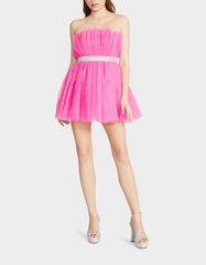 SHOWSTOPPER TULLE MINI DRESS HOT PINK