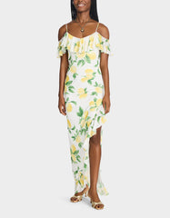 LIMONCELLO NIGHTS DRESS LEMON Print Flowy Maxi Women's Dress
