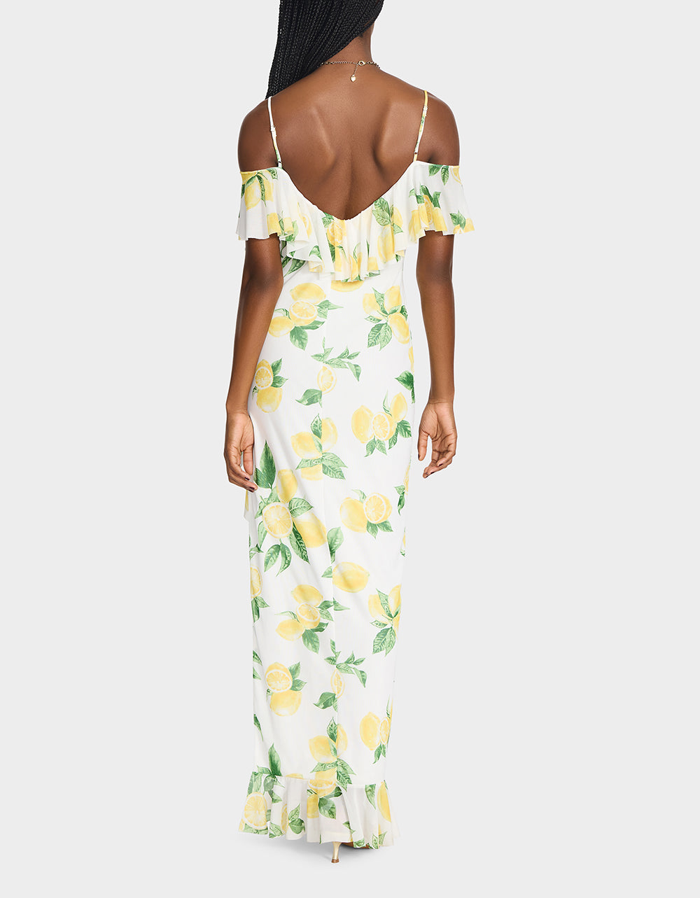 LIMONCELLO NIGHTS DRESS LEMON Print Flowy Maxi Women's Dress