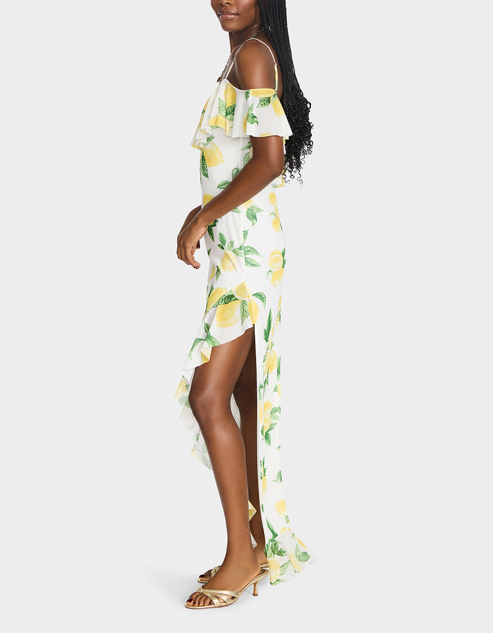 LIMONCELLO NIGHTS DRESS LEMON Print Flowy Maxi Women's Dress