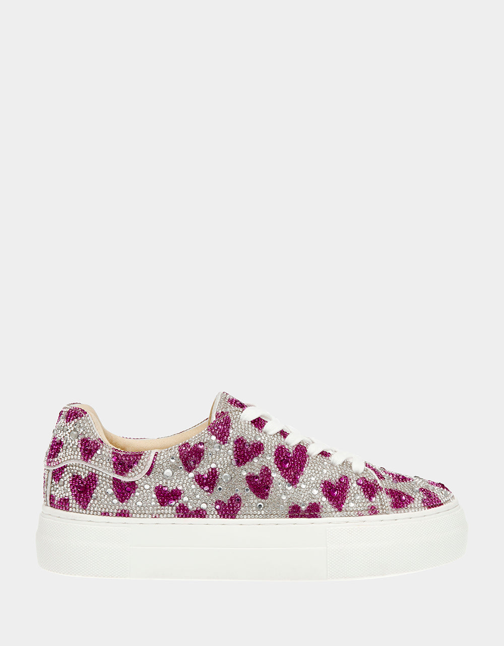 SIDNY FUCHSIA HEARTS Rhinestone Sneaker