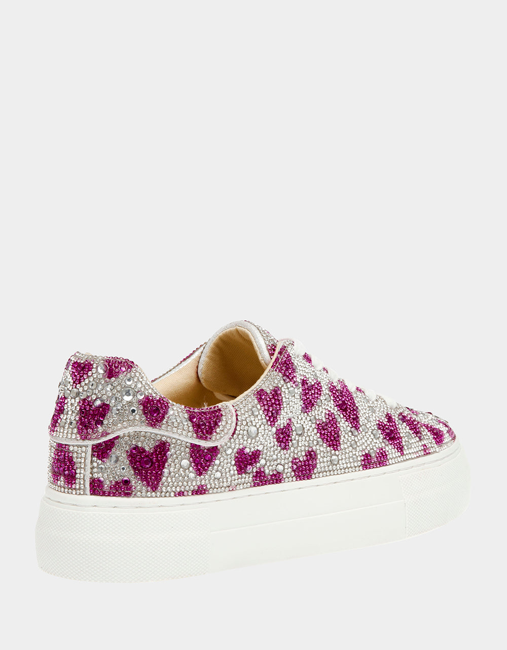 SIDNY FUCHSIA HEARTS Rhinestone Sneaker