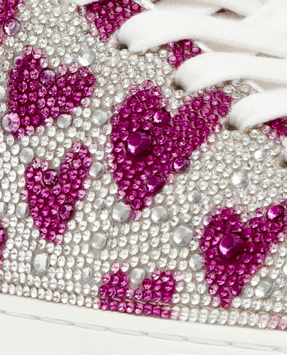 SIDNY FUCHSIA HEARTS Rhinestone Sneaker