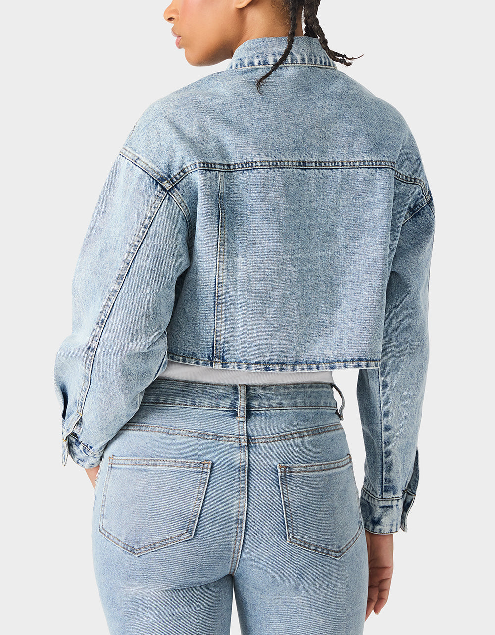 SPARKLE DENIM JACKET Women's Long-Sleeved Denim Rhinestone Jacket