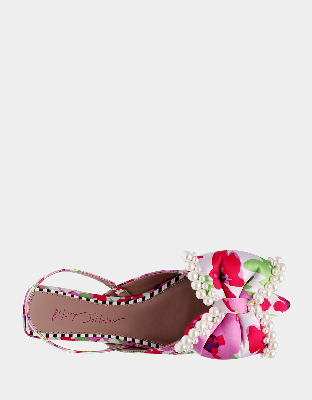 CAMILO WHITE MULTI Floral Slingback Flats