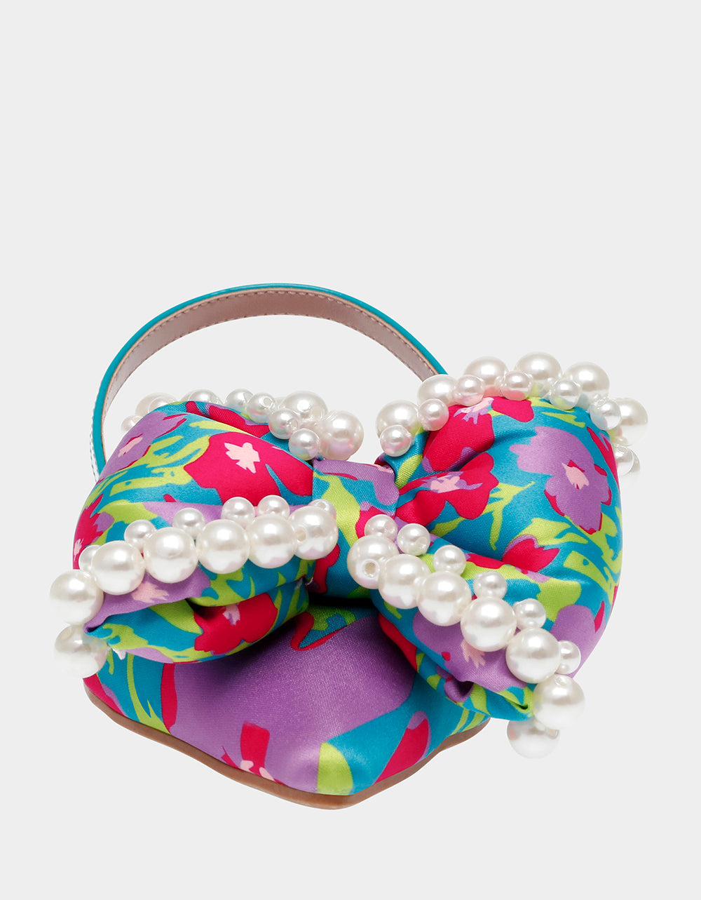 CAMILO TEAL MULTI Floral Slingback Flats