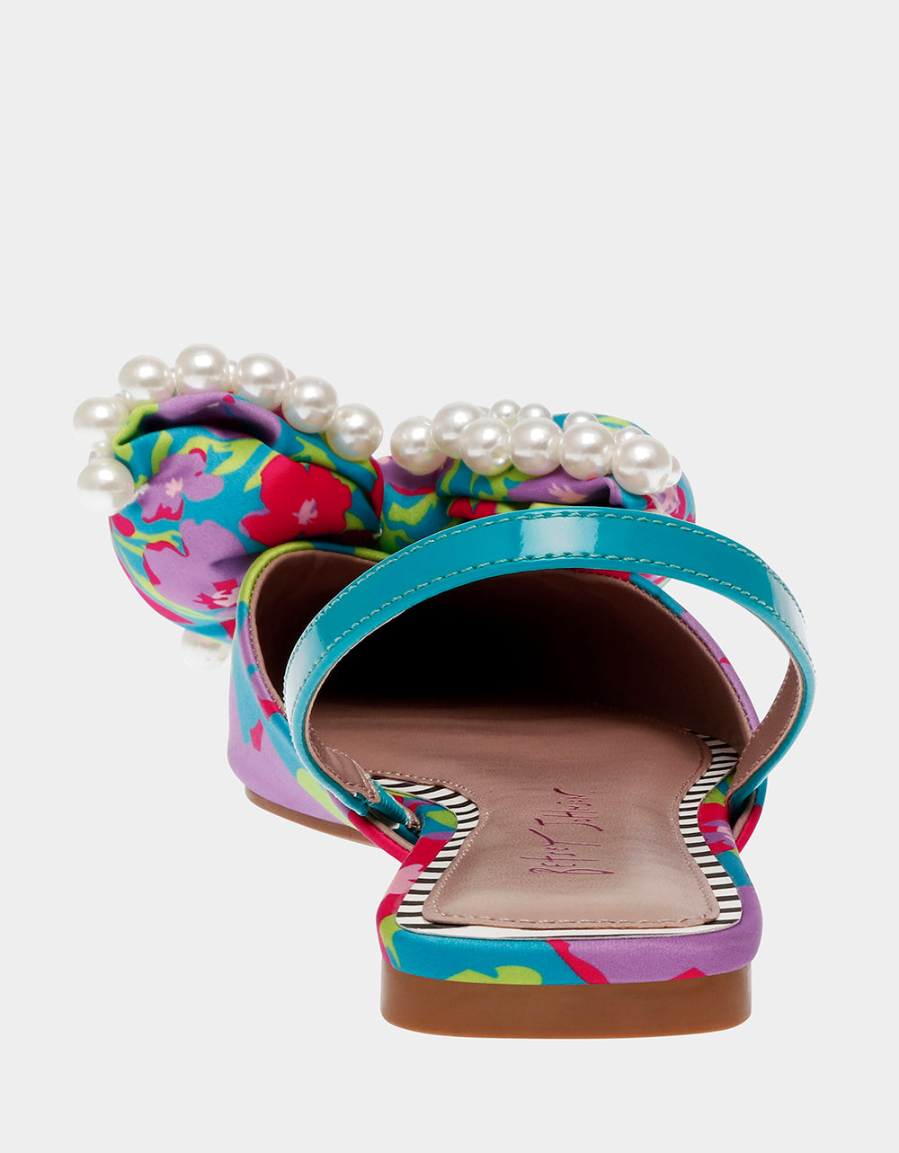 CAMILO TEAL MULTI Floral Slingback Flats