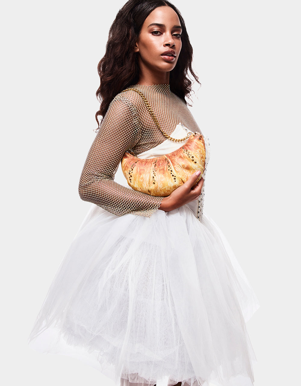 KITSCH RISE + SHINE SHOULDER BAG TAN Women's Kitsch Croissant Handbag