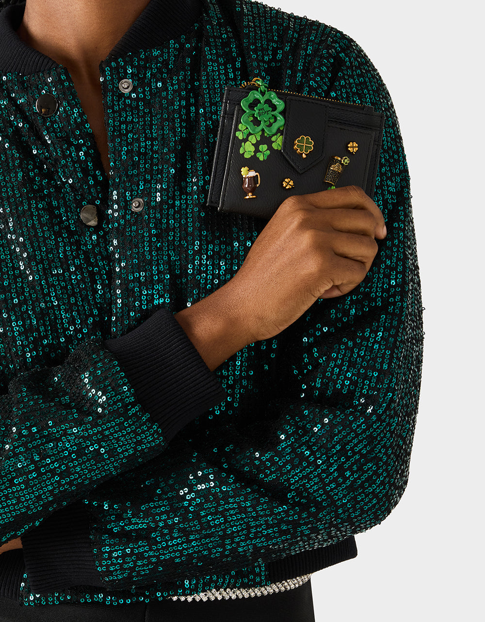 BLARNEY WALLET BLACK/MULTI Women's St.Patrick's Day Clover Wallet