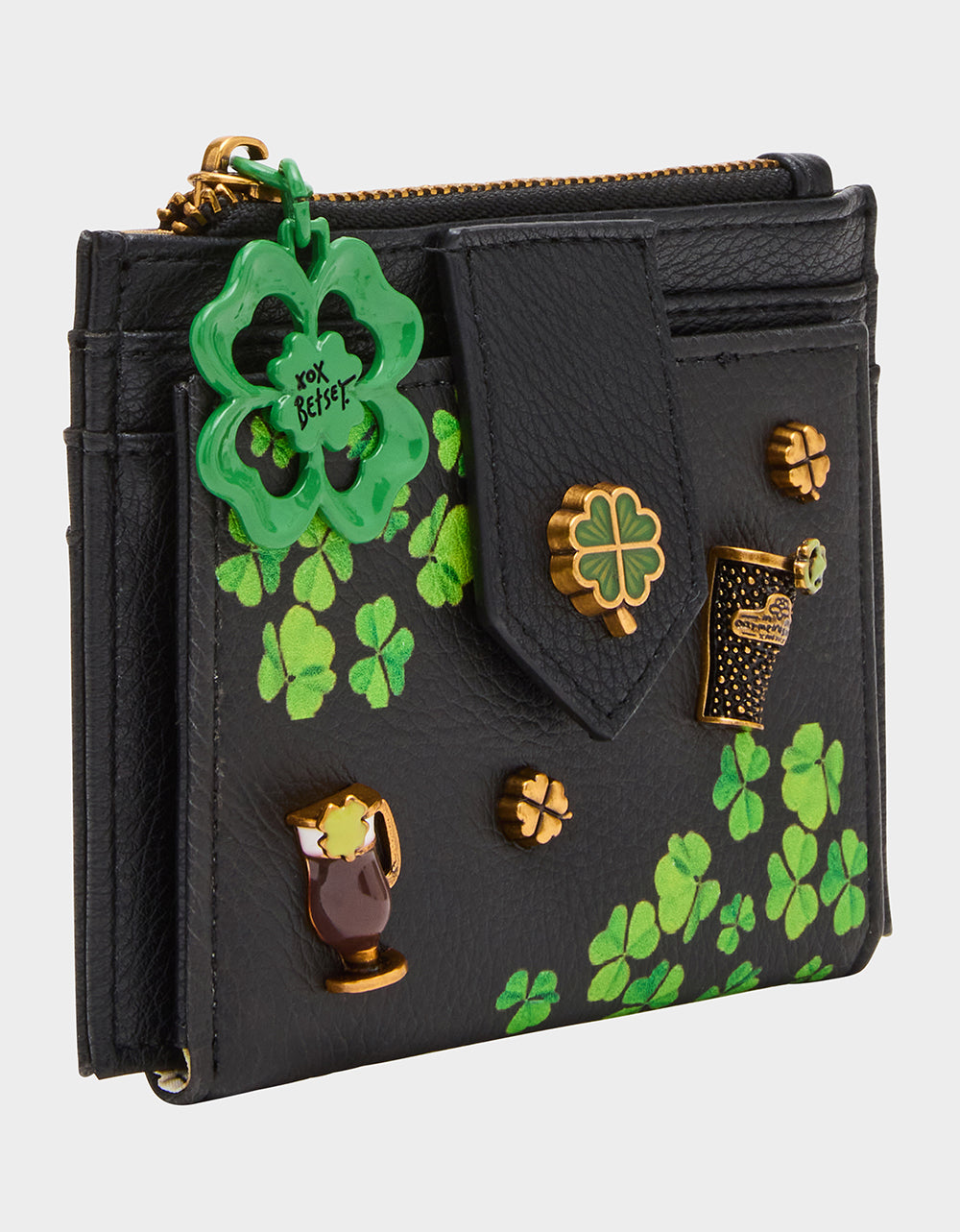 BLARNEY WALLET BLACK/MULTI Women's St.Patrick's Day Clover Wallet