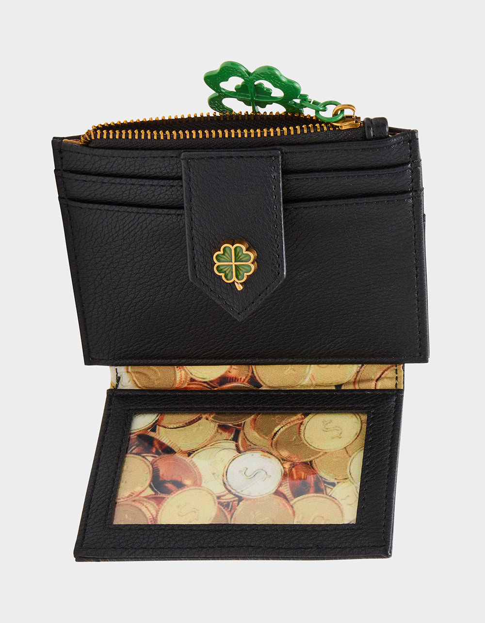 BLARNEY WALLET BLACK/MULTI Women's St.Patrick's Day Clover Wallet