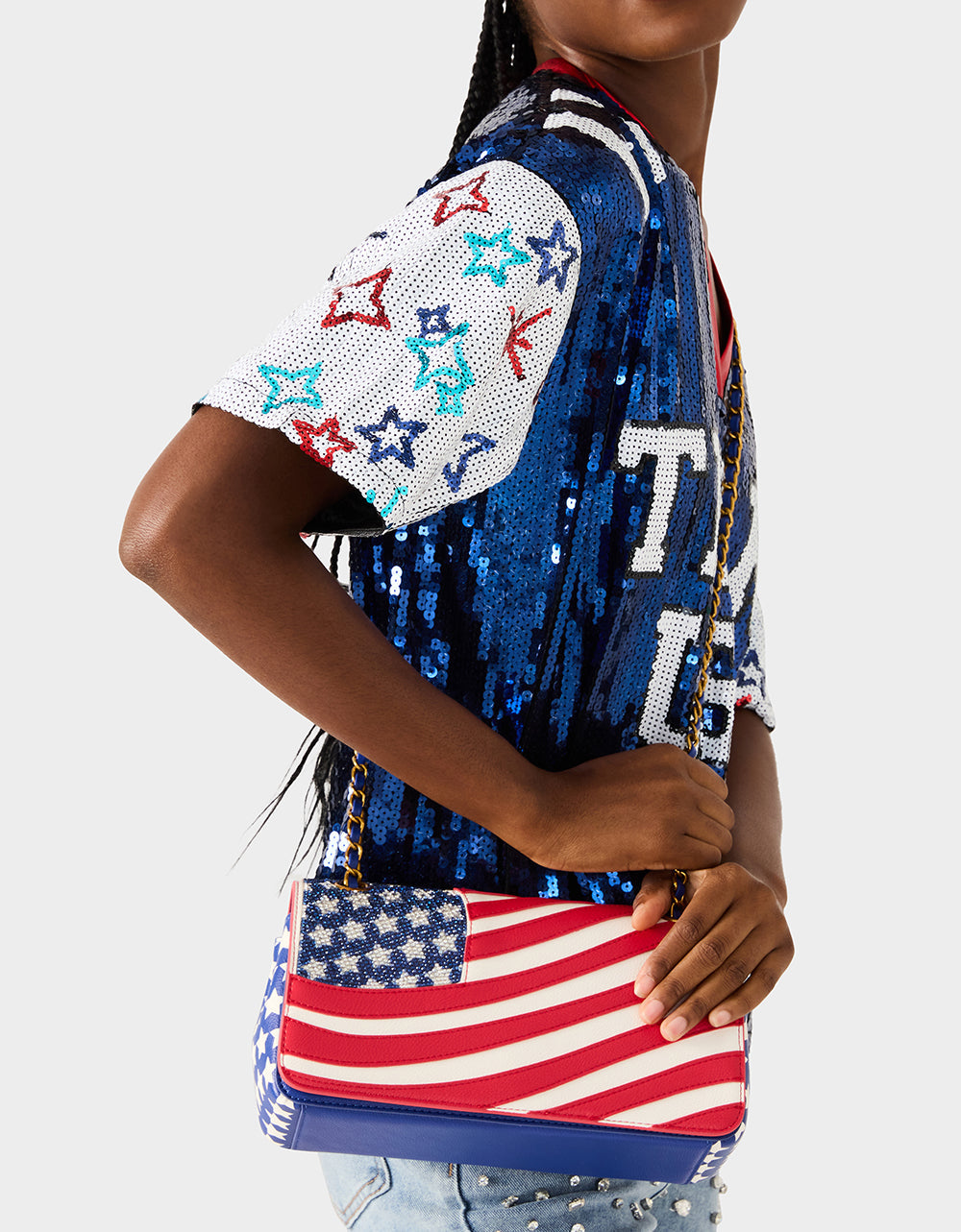 FREEDOM FLAP CONVERTIBLE BAG MULTI Women's American Flag Handbag