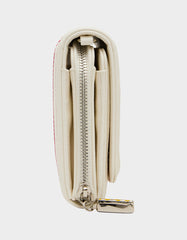 GRAND SLAM WALLET ON CHAIN CREAM Women's Baseball-Themed Rhinestone Embellished Wallet on Chain Crossbody Handbag