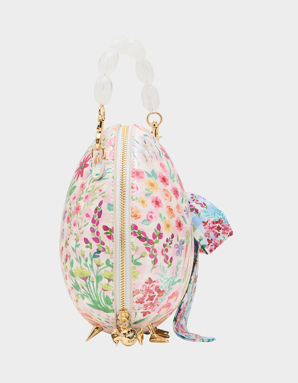THE PLOT CHICKENS MULTI Women's Kitsch Beaded Strap Crossbody Handbag