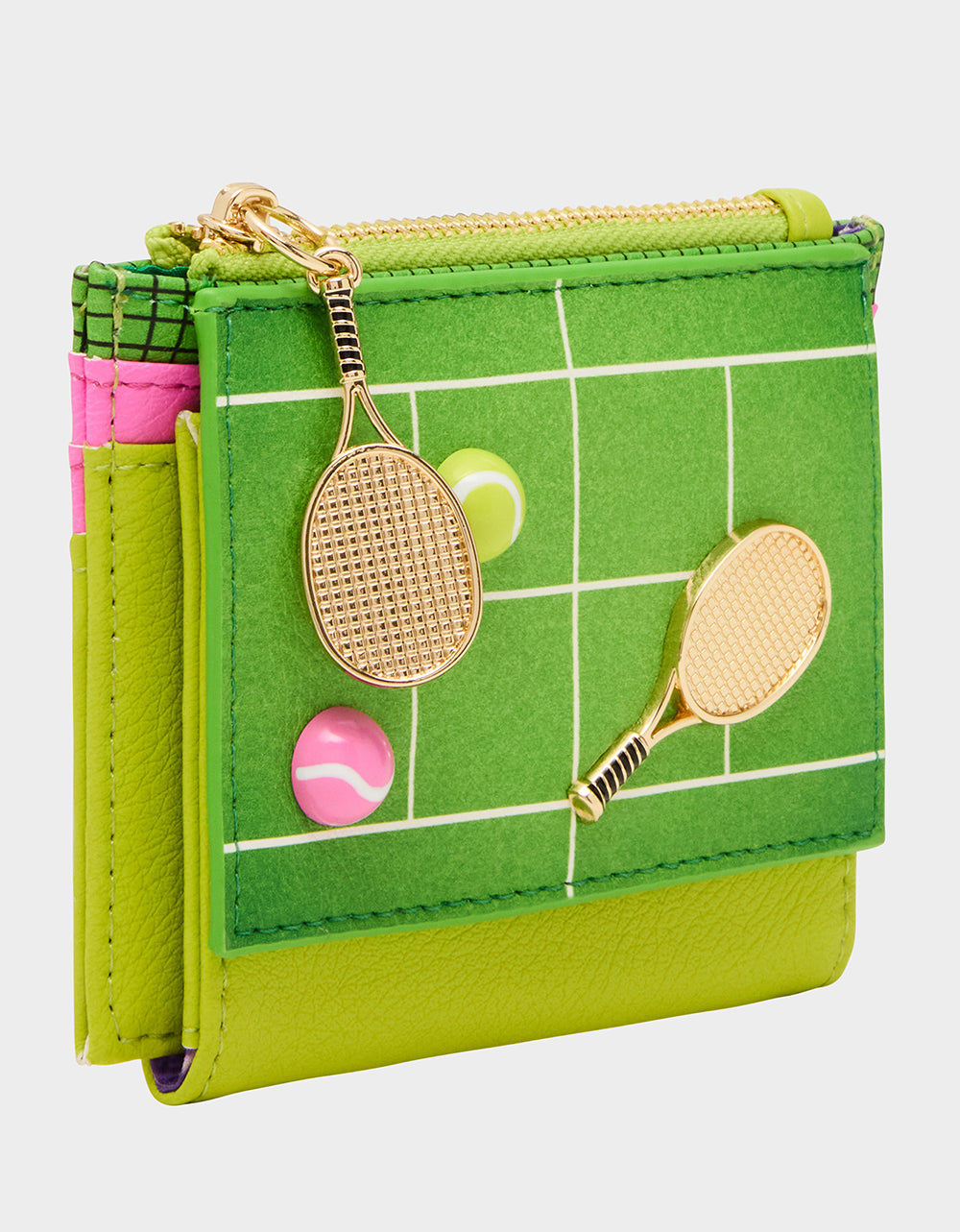 NET WORTH WALLET GREEN Bifold Tennis Women's Wallet