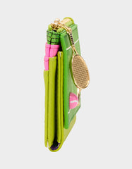 NET WORTH WALLET GREEN Bifold Tennis Women's Wallet