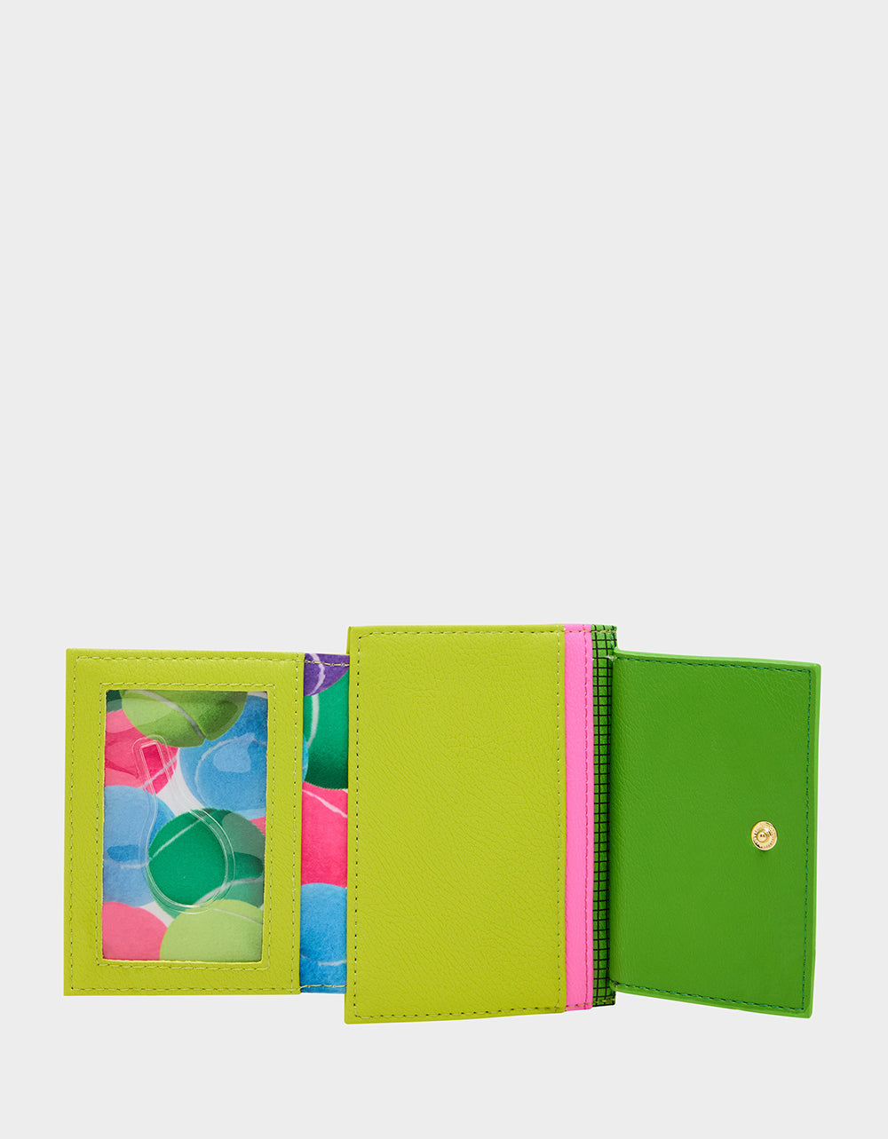 NET WORTH WALLET GREEN Bifold Tennis Women's Wallet