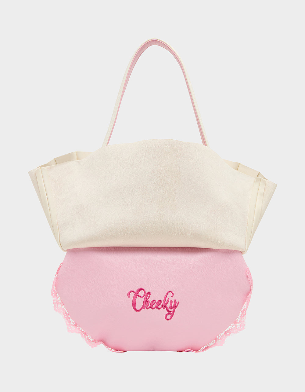 I SEE LONDON, I SEE FRANCE CREAM Women's Kitsch Shoulder Bag Ruffles Handbag