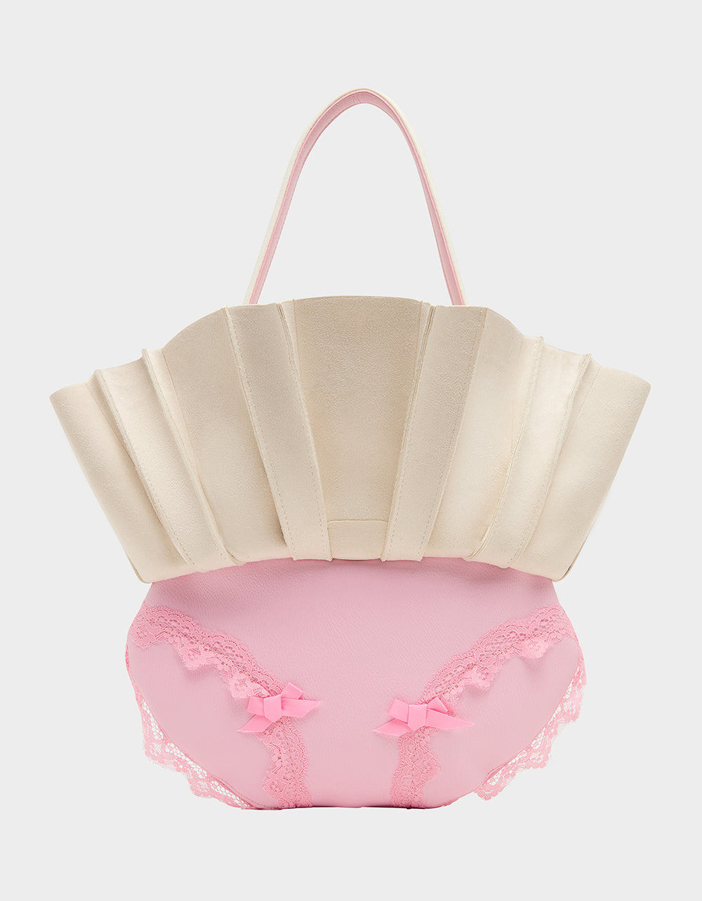 I SEE LONDON, I SEE FRANCE CREAM Women's Kitsch Shoulder Bag Ruffles Handbag