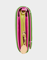 NET WORTH WALLET ON CHAIN GREEN Women's Tennis Wallet Crossbody Handbag