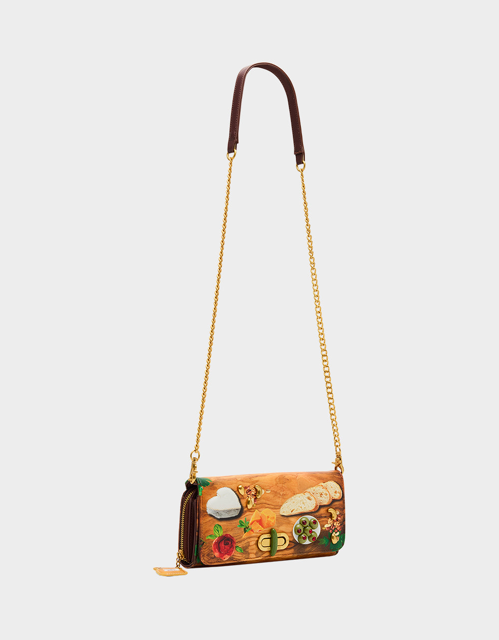 KITSCH CHAR-CUTE-ERIE WALLET ON CHAIN MULTI Women's Food Themed Wallet on Chain