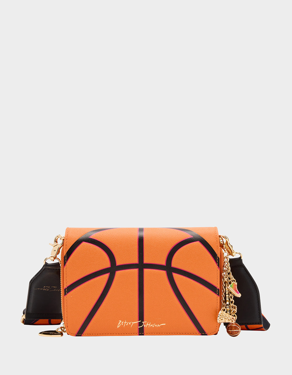 GAME TIME WALLET ON CHAIN ORANGE Women's Basketball Wallet on Chain With Charms