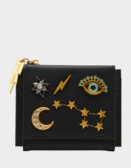CELESTIAL BIFOLD WALLET BLACK Women's Moon Star Black Wallet