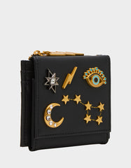 CELESTIAL BIFOLD WALLET BLACK Women's Moon Star Black Wallet