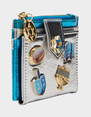 MAZEL TOV WALLET BLUE/MULTI Women's Hanukkah Holiday Wallet